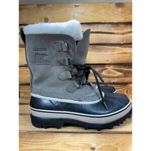 Sorel Caribou Waterproof Winter Boots Women’s Size 10 Shale Stone Snow Rugged